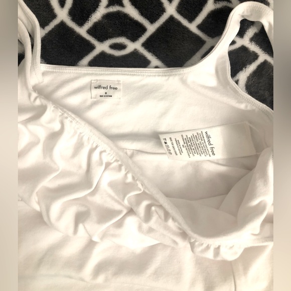 “TWO” Wilfred Free Crop Tanks. Both Sz~M 1~Black and 1~White - Picture 9 of 11